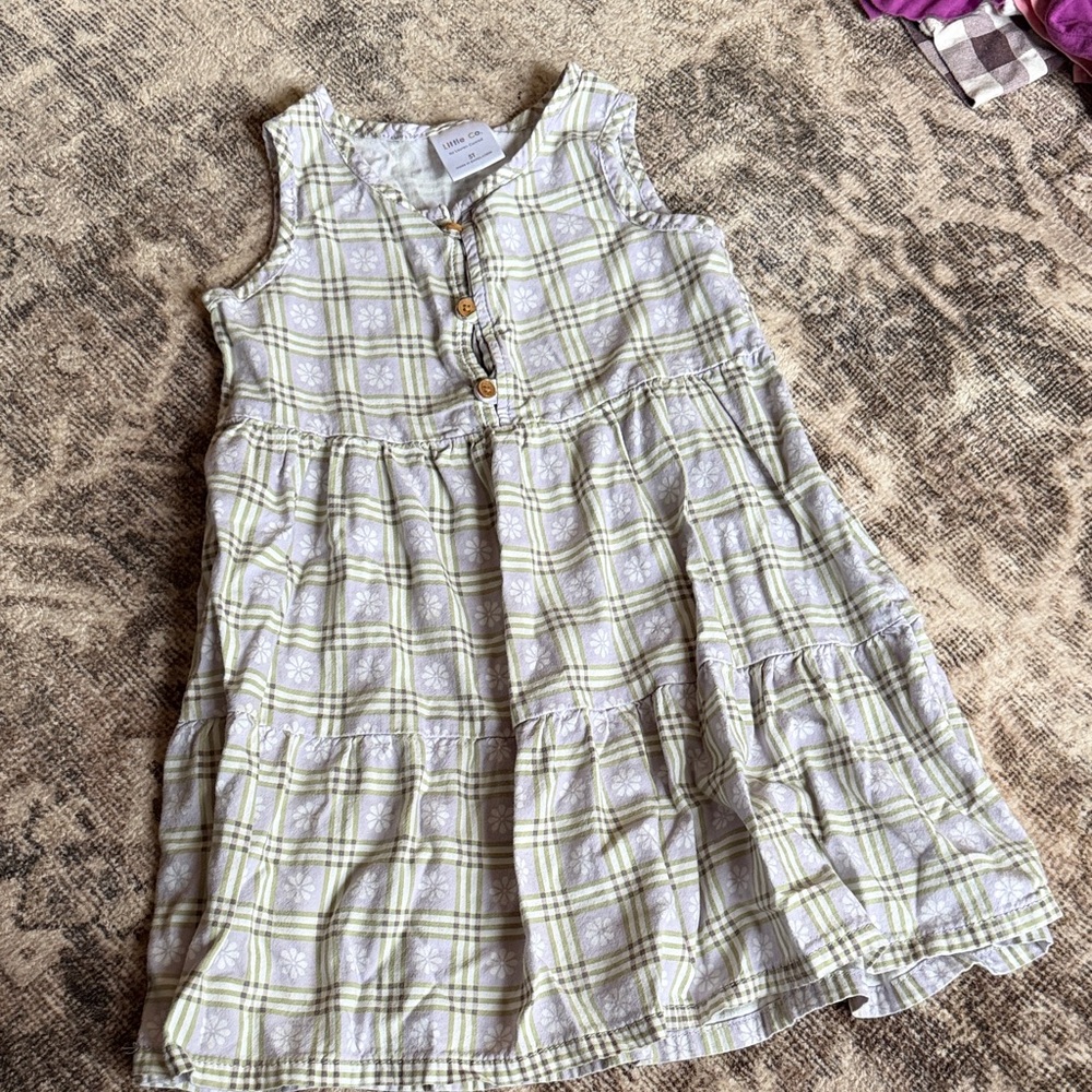 Charming Sleeveless Plaid Kids Dress